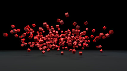 3d illustration / abstract background illustration geometric shapes