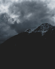 clouds in the mountains