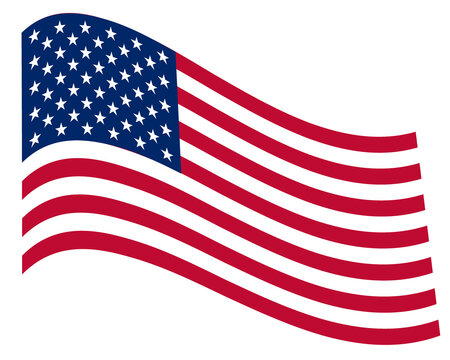Flag of USA waving