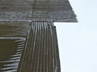 Spreading Manure on Cranberry Crop in Winter Richmond BC