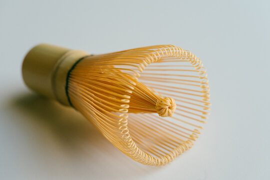 Closeup of Matcha Tea Whisk 