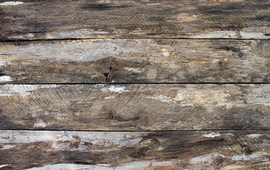Old dark horizontal wooden planks background texture