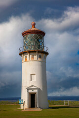 Kīlauea Lighthouse, located on Kīlauea Point on the island of Kauai, Hawaii in the Kīlauea Point National Wildlife Refuge