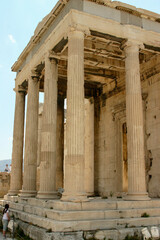 Obraz premium The Ruins in the historical city Athens Greece, the Parthenon, Acropolis, and Mars Hill
