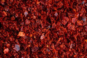 Closeup of aleppo pepper