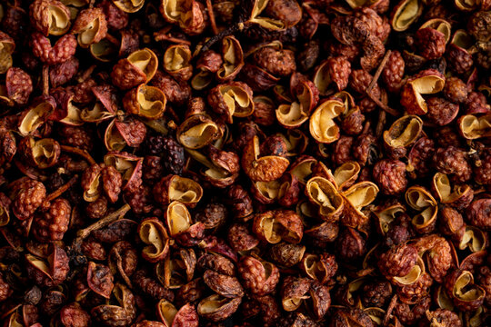 Closeup of szechuan peppercorn