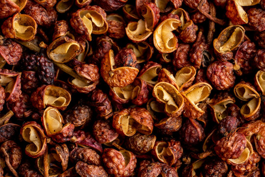 Closeup of szechuan peppercorn