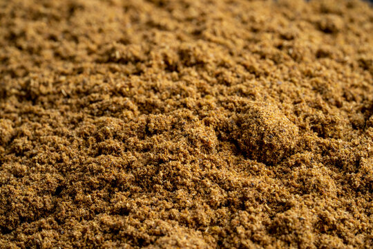 closeup of ground nutmeg