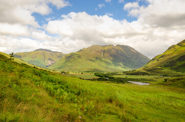 Green mountains in the Isle Of Skye - Scotland