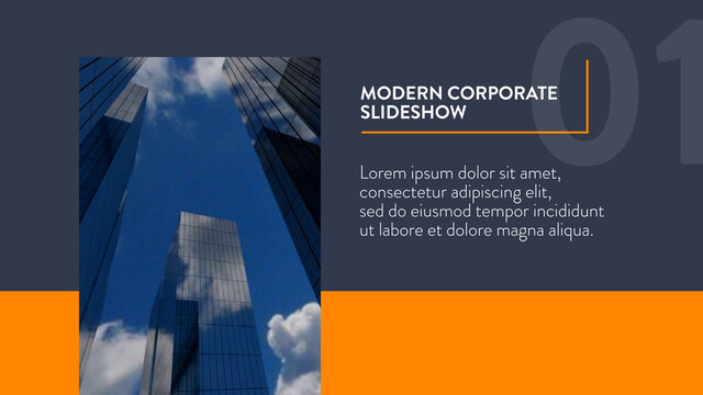 Modern Corporate Presentation Slides Overlay