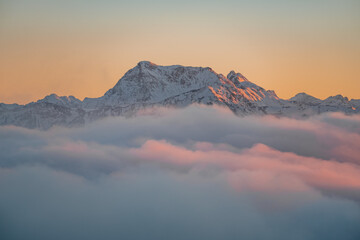 Obraz na płótnie Canvas winter in den Allgäuer Alpen 