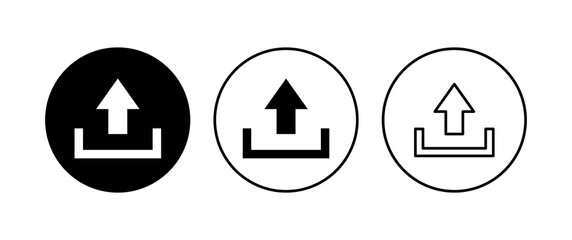 Upload icon set. load data symbol