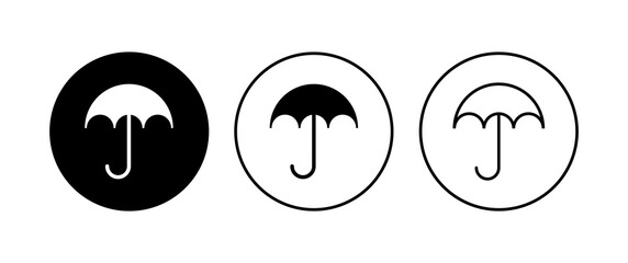 Umbrella icon set. umbrella sign icon