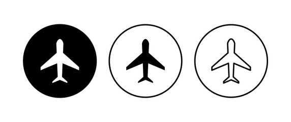 Plane icon set. Airplane icon vector. Flight transport symbol. Travel illustration. Holiday symbol
