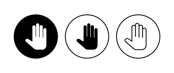 Hand icon set. hand vector icon, palm,click