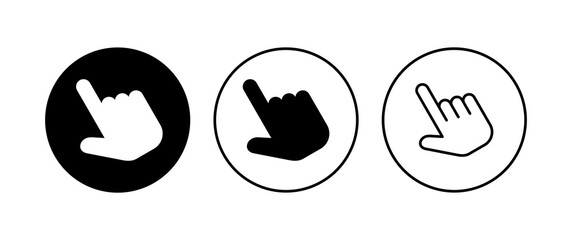 Hand click icon set. pointer icon vector. hand cursor icon vector