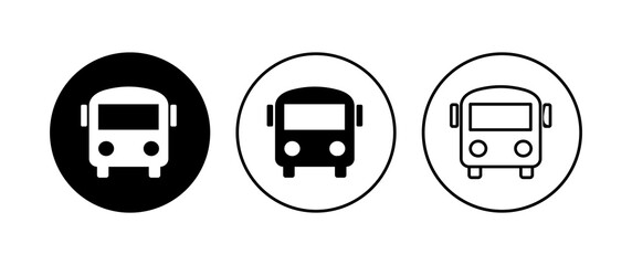 Bus icon set. bus vector icon