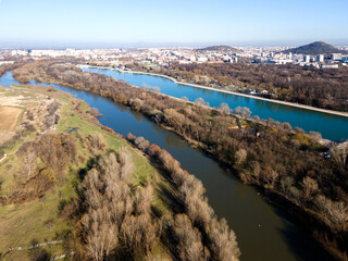 Obraz premium Aerial view of Rowing Venue in city of Plovdiv, Bulgaria