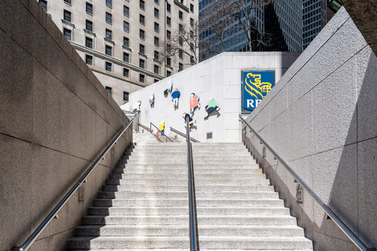 Urban Art At The Exit Of Union Station Towards The Royal Bank Plaza In The Downtown District In Toronto, Canada