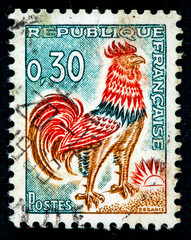 France with the image of the Gallic Cock, Gallus gallus domesticus
