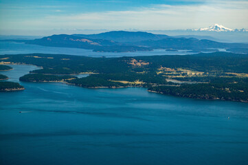 Fototapeta premium Stock Aerial Photo of Gulf Islands, Canada