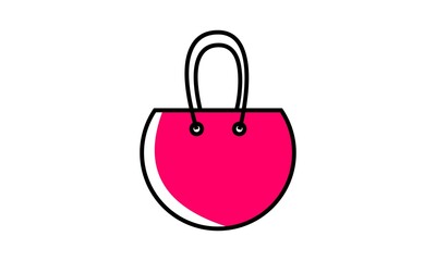 cute pink bag icon