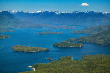 Fototapeta na wymiar Stock Aerial Photo of Clayoquot Sound West Coast Vancouver Island British Columbia, Canada
