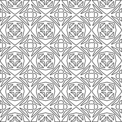  Geometric vector pattern with Black and white colors. Seamless abstract ornament for wallpapers and backgrounds.