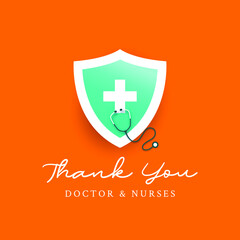 Obraz premium Thank you nurses design template. Happy international nurses day celebrations. 
