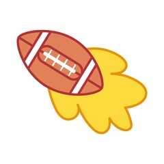 Isolated american football ball icon
