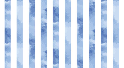 Fototapeta premium 水彩 青色ストライプ 背景装飾イラスト