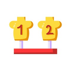 Isolated icon of American football training mannequin