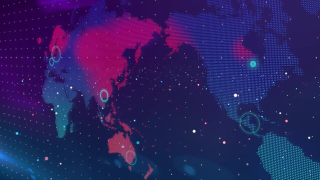 hologram world map corona virus pandemic animation