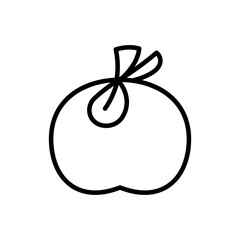 Isolated outline peach fruit icon