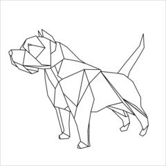 origami geometric dogs: logo, icon, print