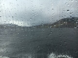 water drops on a window