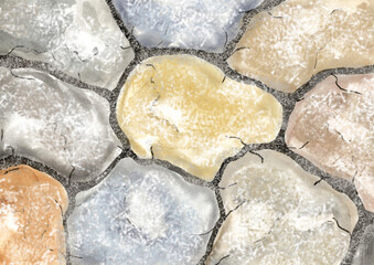 Watercolor paint abstract background. Grey with light brown stone texture. Backdrop for packaging and web. Beautiful rock
