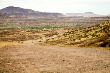 Fototapeta premium Landscape in Namibia - Brandberg Mountains