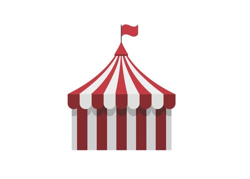 Circus tent. Simple flat illustration.