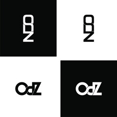 odz letter original monogram logo design