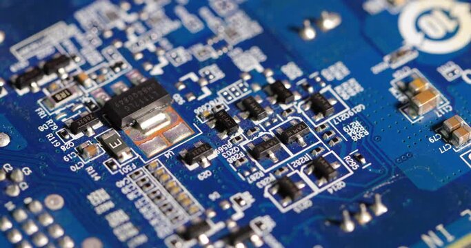 Close Up Testing of Circuit Board Components 4K HD