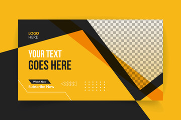 Web banner and youtube thumbnail design template