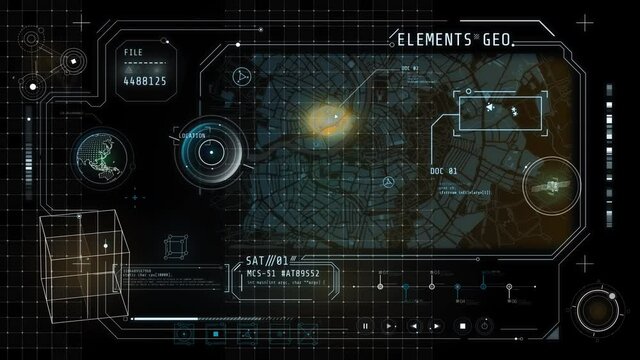 Animated infographics about geolocation and travel, with alpha channel.