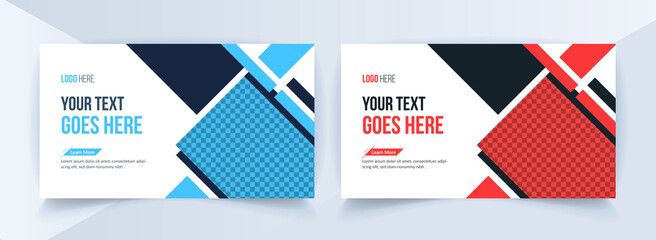 Abstract business web banner and youtube thumbnail design template