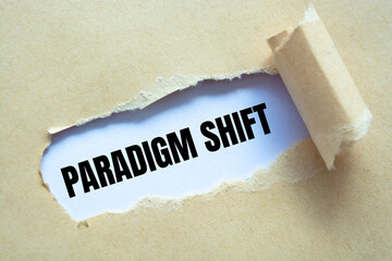 Text sign showing PARADIGM SHIFT