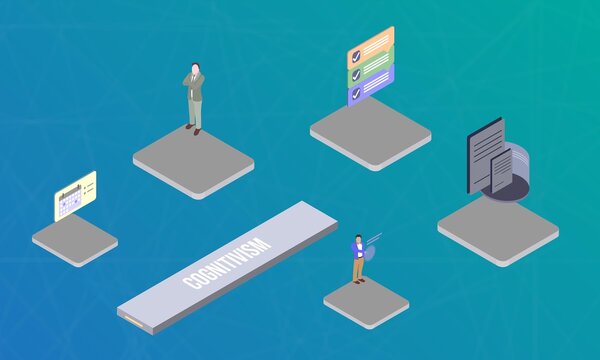 Cognitivism concept on abstract design