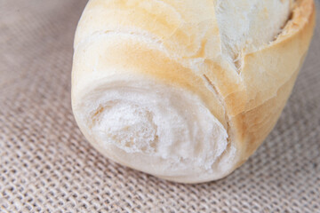 Macro detail of french bread
