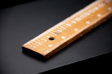 close up of a ruler