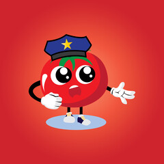 premium tomato fruit cartoon icon logo
