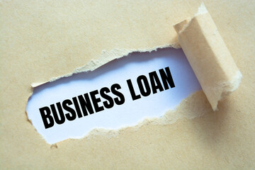 Text sign showing BUSINESS LOAN